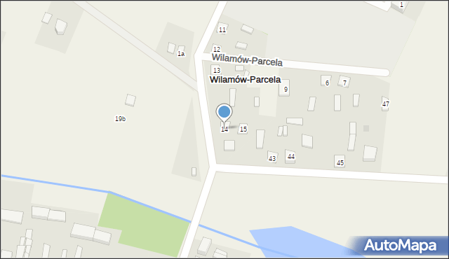 Wilamów-Parcela, Wilamów-Parcela, 14, mapa Wilamów-Parcela