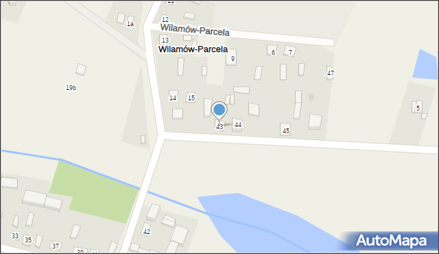 Wilamów-Parcela, Wilamów-Parcela, 43, mapa Wilamów-Parcela