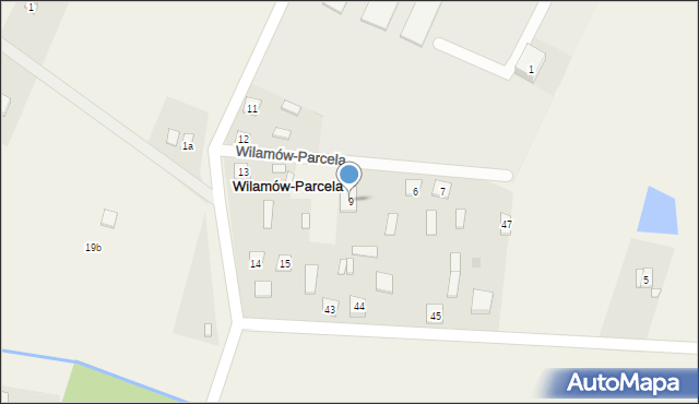 Wilamów-Parcela, Wilamów-Parcela, 9, mapa Wilamów-Parcela