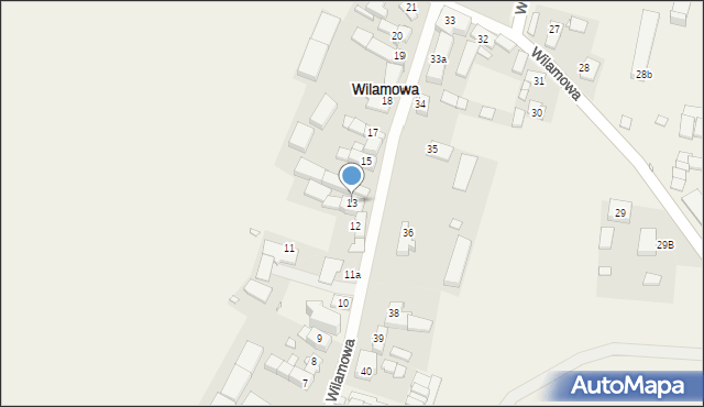 Wilamowa, Wilamowa, 13, mapa Wilamowa
