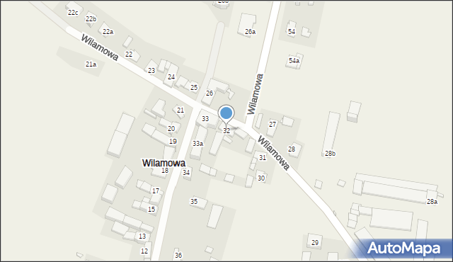 Wilamowa, Wilamowa, 32, mapa Wilamowa