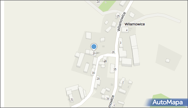 Wilamowice, Wilamowice, 27, mapa Wilamowice