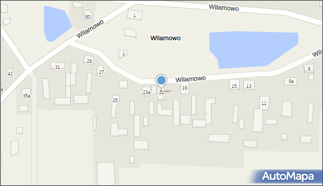 Wilamowo, Wilamowo, 21, mapa Wilamowo