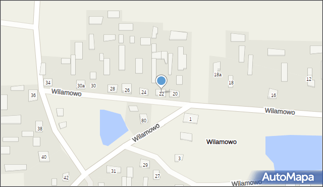 Wilamowo, Wilamowo, 22, mapa Wilamowo
