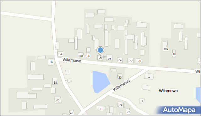 Wilamowo, Wilamowo, 28, mapa Wilamowo