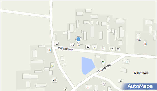 Wilamowo, Wilamowo, 30, mapa Wilamowo