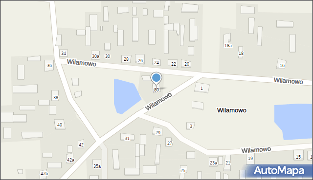 Wilamowo, Wilamowo, 80, mapa Wilamowo