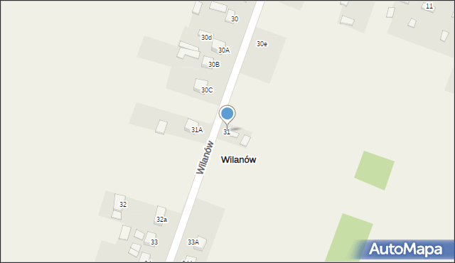 Wilanów, Wilanów, 31, mapa Wilanów