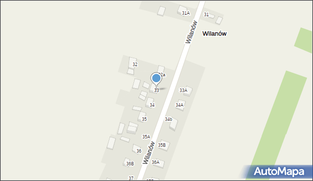 Wilanów, Wilanów, 33, mapa Wilanów