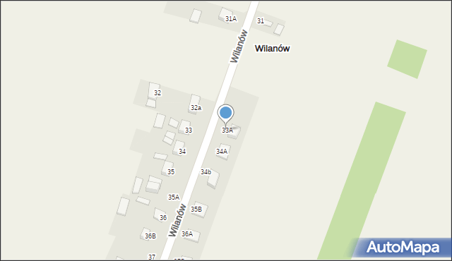 Wilanów, Wilanów, 33A, mapa Wilanów