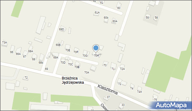 Wilanów, Wilanów, 70H, mapa Wilanów