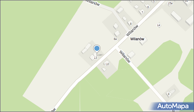 Wilanów, Wilanów, 13a, mapa Wilanów