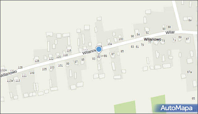 Wilanowo, Wilanowo, 91, mapa Wilanowo