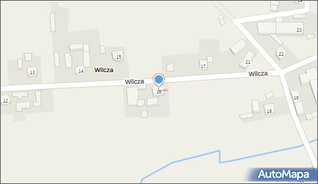 Wilcza, Wilcza, 16, mapa Wilcza