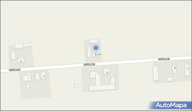 Wilcza, Wilcza, 5, mapa Wilcza