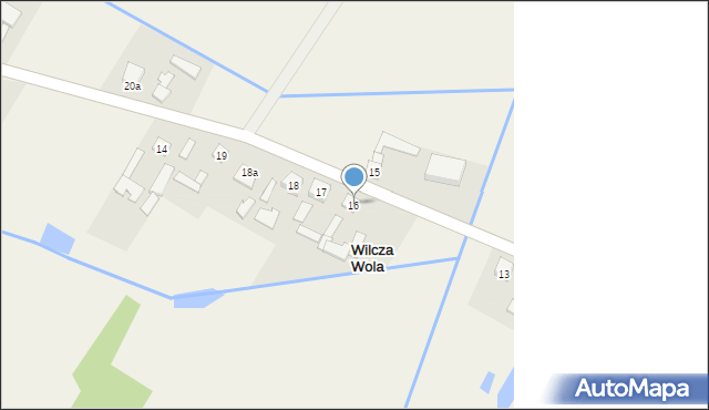 Wilcza Wola, Wilcza Wola, 16, mapa Wilcza Wola