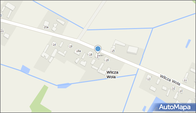 Wilcza Wola, Wilcza Wola, 17, mapa Wilcza Wola