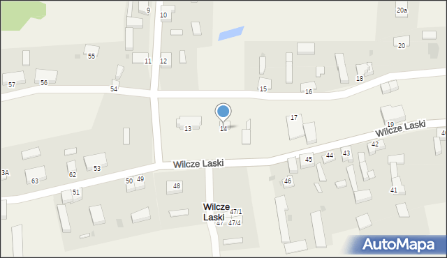 Wilcze Laski, Wilcze Laski, 14, mapa Wilcze Laski