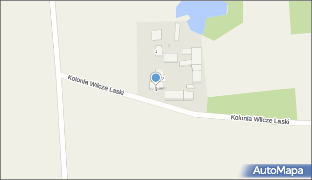 Wilcze Laski, Wilcze Laski, 3, mapa Wilcze Laski