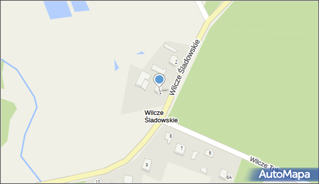 Wilcze Śladowskie, Wilcze Śladowskie, 1, mapa Wilcze Śladowskie