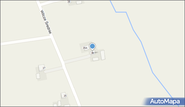 Wilcze Średnie, Wilcze Średnie, 36, mapa Wilcze Średnie