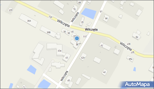 Wilczęta, Wilczęta, 36, mapa Wilczęta