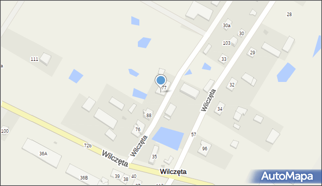 Wilczęta, Wilczęta, 77a, mapa Wilczęta