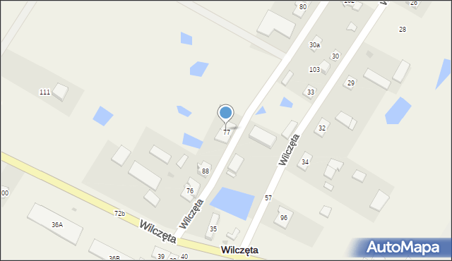 Wilczęta, Wilczęta, 77b, mapa Wilczęta