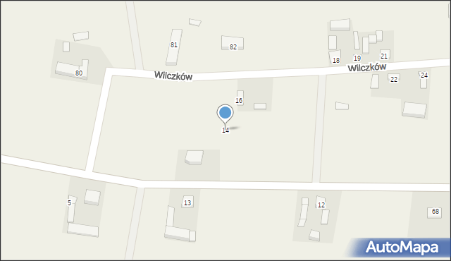 Wilczków, Wilczków, 14, mapa Wilczków