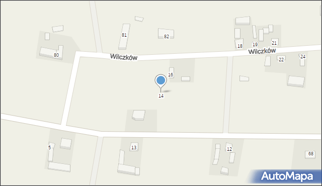 Wilczków, Wilczków, 16a, mapa Wilczków