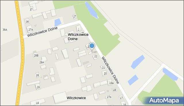 Wilczkowice Dolne, Wilczkowice Dolne, 23, mapa Wilczkowice Dolne