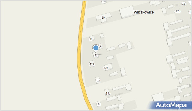Wilczkowice Dolne, Wilczkowice Dolne, 31, mapa Wilczkowice Dolne