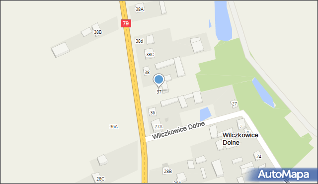 Wilczkowice Dolne, Wilczkowice Dolne, 37, mapa Wilczkowice Dolne