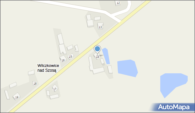 Wilczkowice nad Szosą, Wilczkowice nad Szosą, 14, mapa Wilczkowice nad Szosą