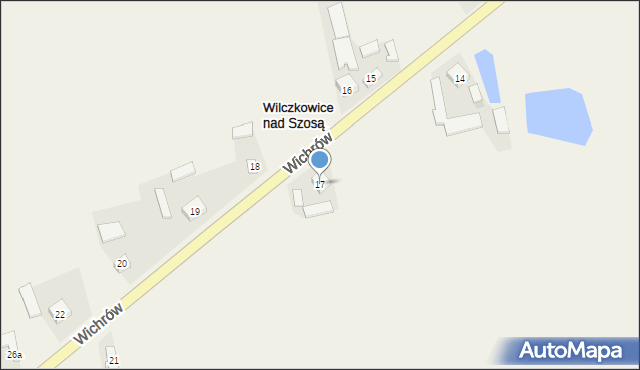 Wilczkowice nad Szosą, Wilczkowice nad Szosą, 17, mapa Wilczkowice nad Szosą