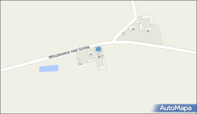 Wilczkowice nad Szosą, Wilczkowice nad Szosą, 36, mapa Wilczkowice nad Szosą