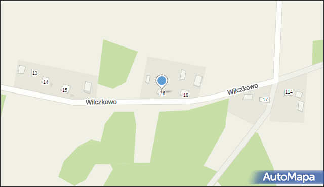 Wilczkowo, Wilczkowo, 16, mapa Wilczkowo