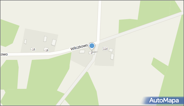 Wilczkowo, Wilczkowo, 17, mapa Wilczkowo