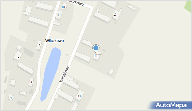 Wilczkowo, Wilczkowo, 11, mapa Wilczkowo