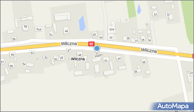 Wilczna, Wilczna, 41A, mapa Wilczna