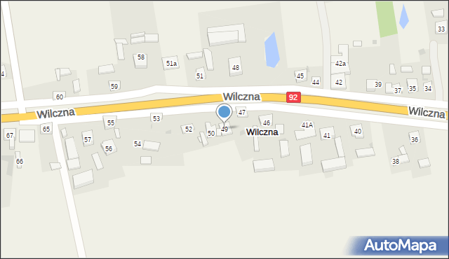 Wilczna, Wilczna, 49, mapa Wilczna