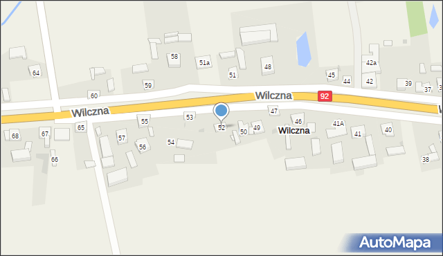 Wilczna, Wilczna, 52, mapa Wilczna