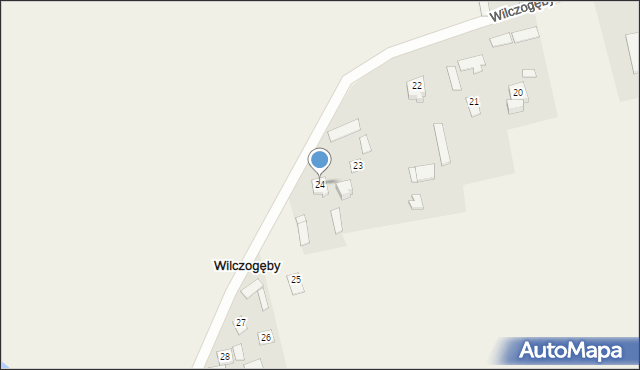 Wilczogęby, Wilczogęby, 24, mapa Wilczogęby