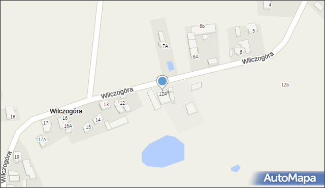 Wilczogóra, Wilczogóra, 12A, mapa Wilczogóra