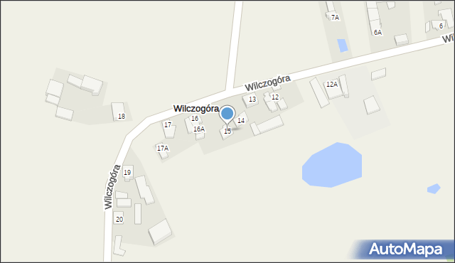 Wilczogóra, Wilczogóra, 15, mapa Wilczogóra