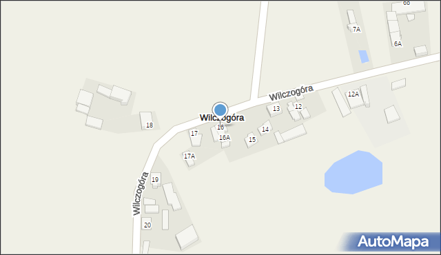 Wilczogóra, Wilczogóra, 16, mapa Wilczogóra