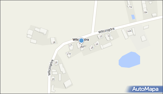 Wilczogóra, Wilczogóra, 16A, mapa Wilczogóra
