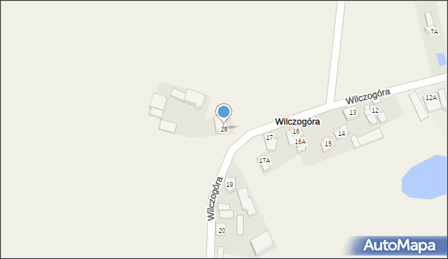 Wilczogóra, Wilczogóra, 18, mapa Wilczogóra