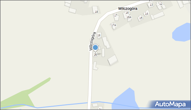 Wilczogóra, Wilczogóra, 20, mapa Wilczogóra