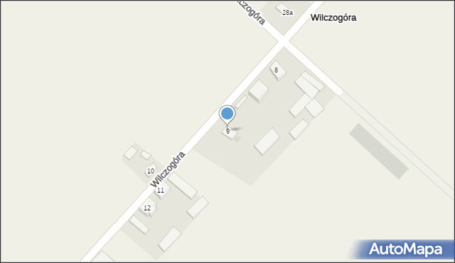 Wilczogóra, Wilczogóra, 9, mapa Wilczogóra